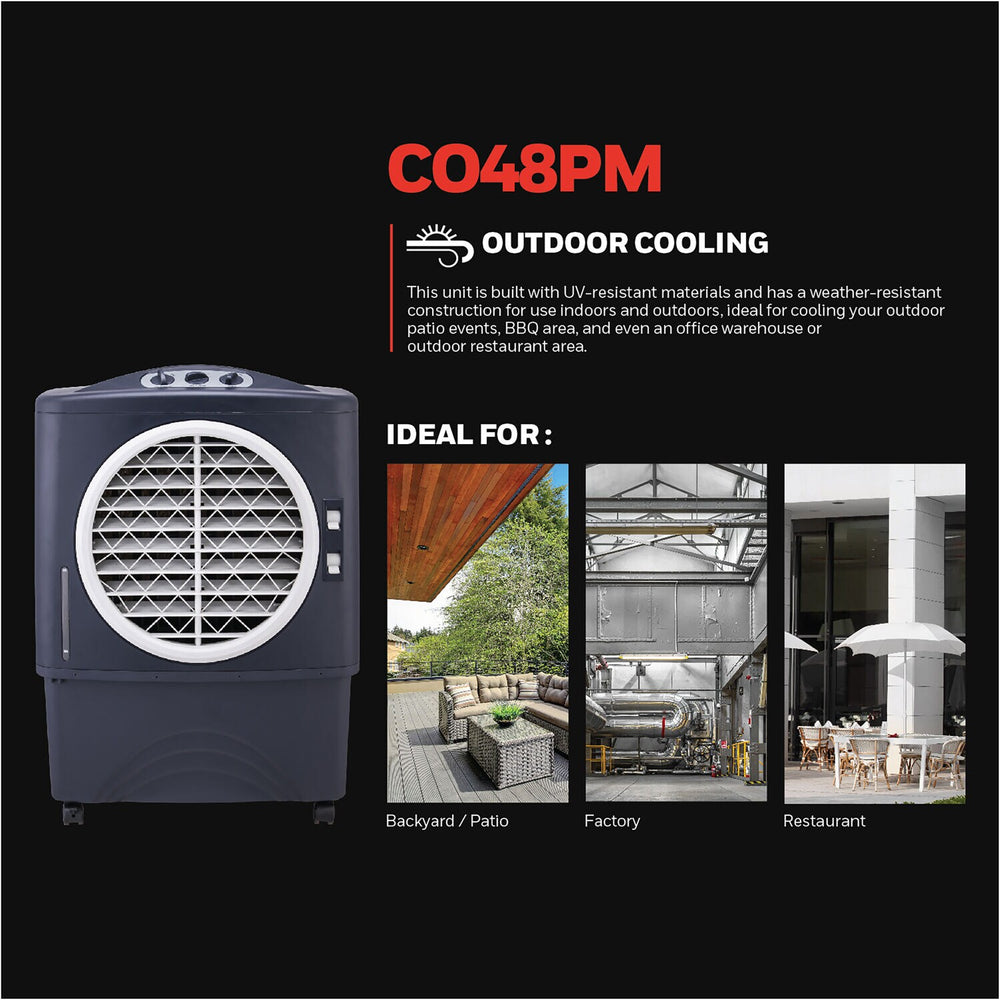 Honeywell 1062-CFM 3-Speed Indoor/Outdoor Portable Evaporative Cooler for 610-sq ft (Motor Included) -H5-0006