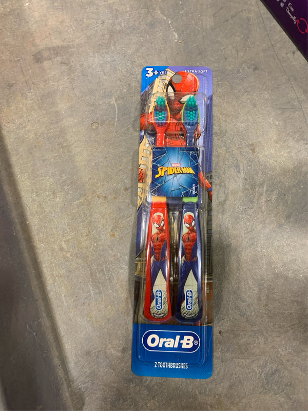 (Pack of 3) Oral-B Kid's Manual Toothbrush featuring Marvel's Spider-Man Soft Bristles for Children and Toddlers - 2ct (Graphics may vary) - C5 - 354 -C6-1138 -C6-1139 -C7-1150 -C6-1151 -C6-1152 -C7-1163