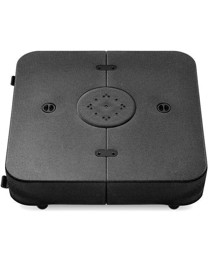 Best Choice Products Heavy-Duty Outdoor Cantilever Base Stand w/ Wheels, Locks, Fillable 330lb Capacity - Black - M10 - 1972