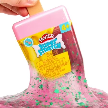 Play-Doh Super Stretch Melon Freeze Pop, Sparkly Watermelon-Scented Compound - F5 - 1739