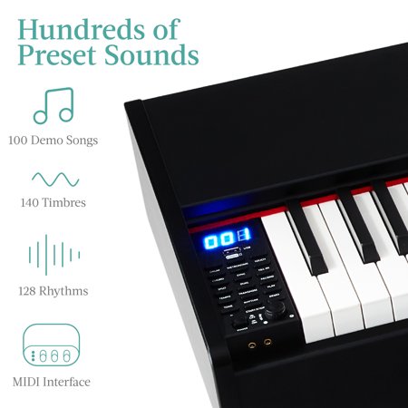 Best Choice Products 88-Key Weighted Full Size Digital Piano Set w/ U-Stand, 3 Sustain Pedal Unit, Stool, Cover - E1 - 1631