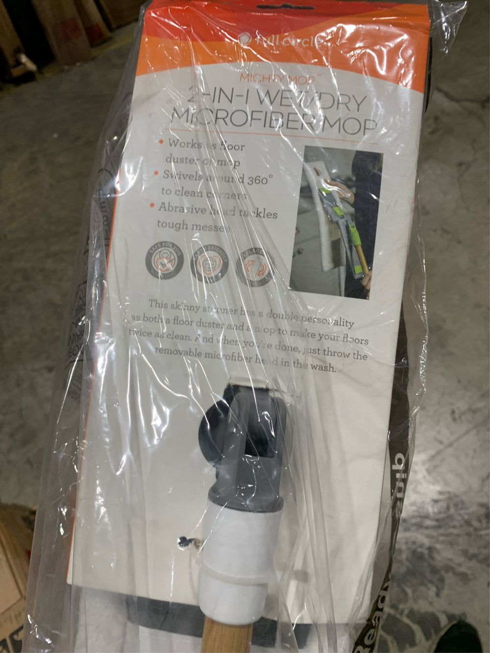 Full Circle Mighty Mop 2-in-1 Wet/Dry Microfiber Mop -C4-1053