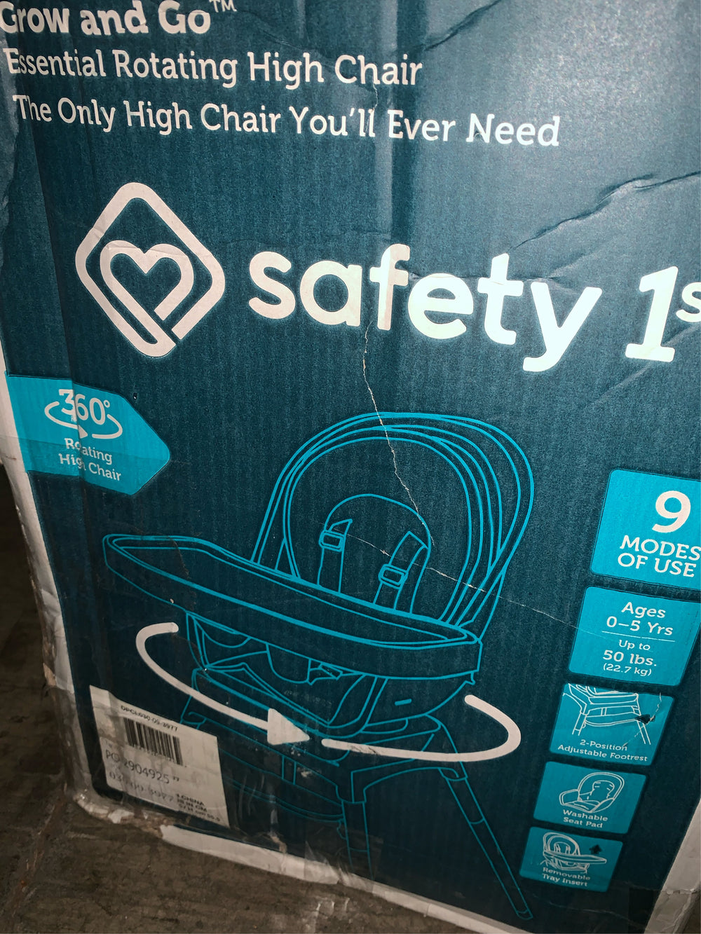 Safety 1st Grow and Go Rotating High Chair - French Gray - G14 - 1769 -L6-0103 -L6-0104 -L6-0105