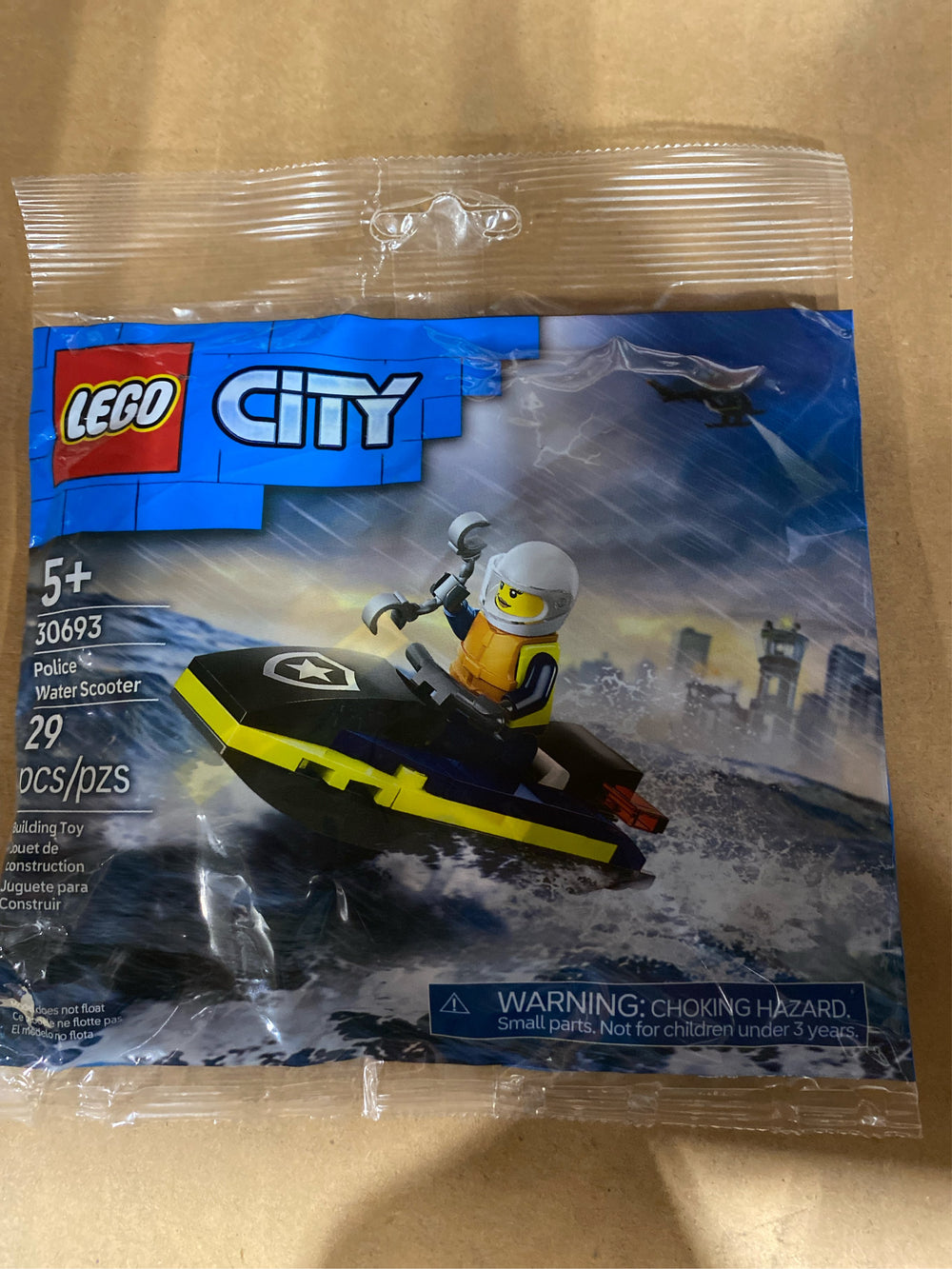 LEGO City Police Water Scooter Building Toy - Includes Police Office Minifigure - L3 - 1385
