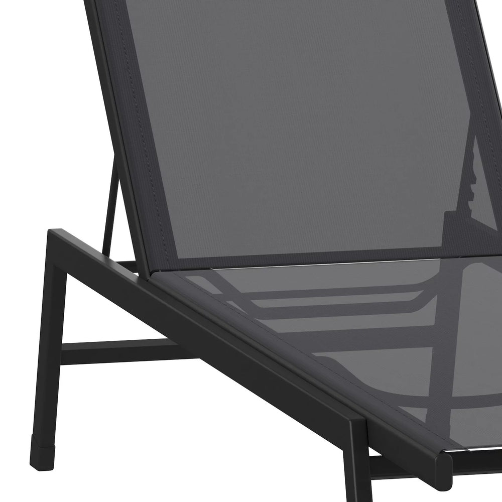 Flash Furniture Brazos Outdoor Adjustable Chaise Lounge Chair - E11 - 1089