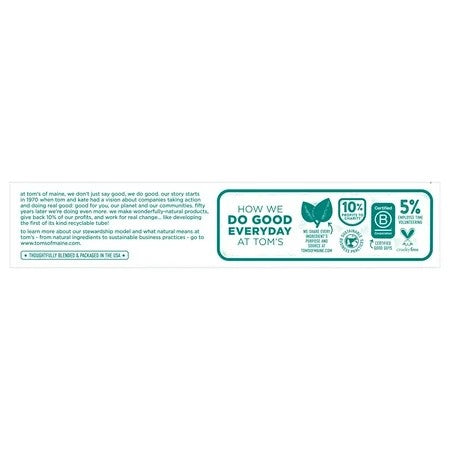 Tom's of Maine Fluoride-Free Antiplaque & Whitening Natural Toothpaste, Peppermint, 5.5 oz. 2-Pack 1305