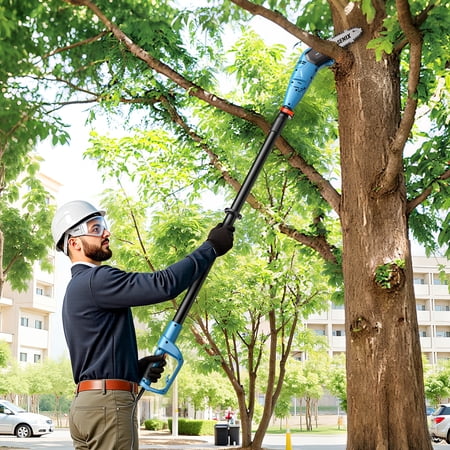 SENIX 120 Volt Max* 6.5 Amp Corded Electric Pole Saw for Tree Trimming, 8-Inch Oregon Bar and Chain, CSPE6.5-M 1885