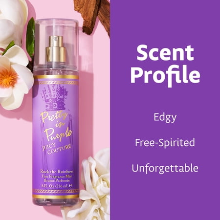 Juicy Couture Rock The Rainbow Pretty in Purple Body Mist Spray, Perfume for Women, 8.0 fl oz - K3 - 1439
