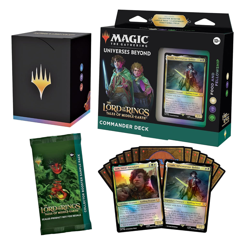 Magic The Gathering The Lord of The Rings: Tales of Middle-Earth Commander Deck 2 + Collector Booster Sample Pack 1345