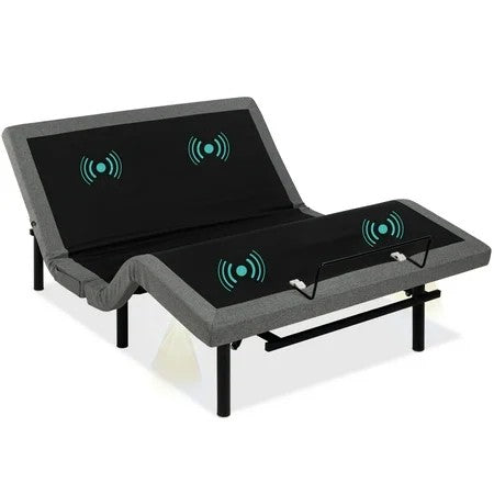 Queen Size Adjustable Bed Base for Stress Management with Massage, Remote Control, USB Ports 1265