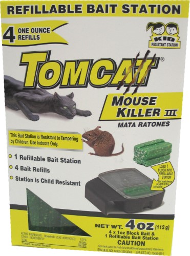 Motomco 4-Count 1 Oz Mouse Killer III Refillable Bait Station - C8 - 422