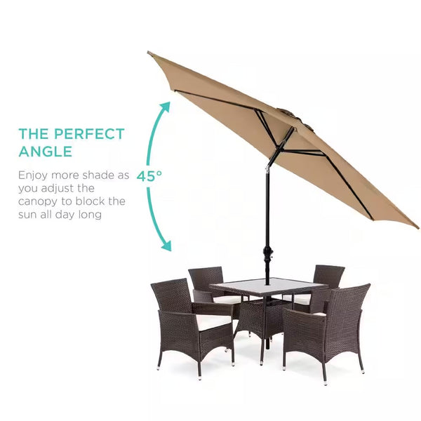 10 ft. Market Tilt Patio Umbrella in Tan 1756