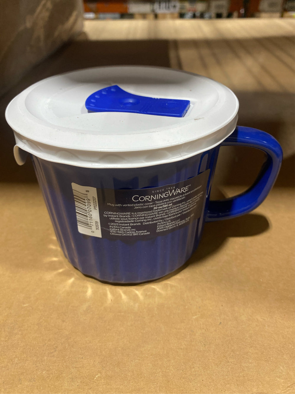 French White 20-Oz Blueberry Mug with Lid -C9 - 1254