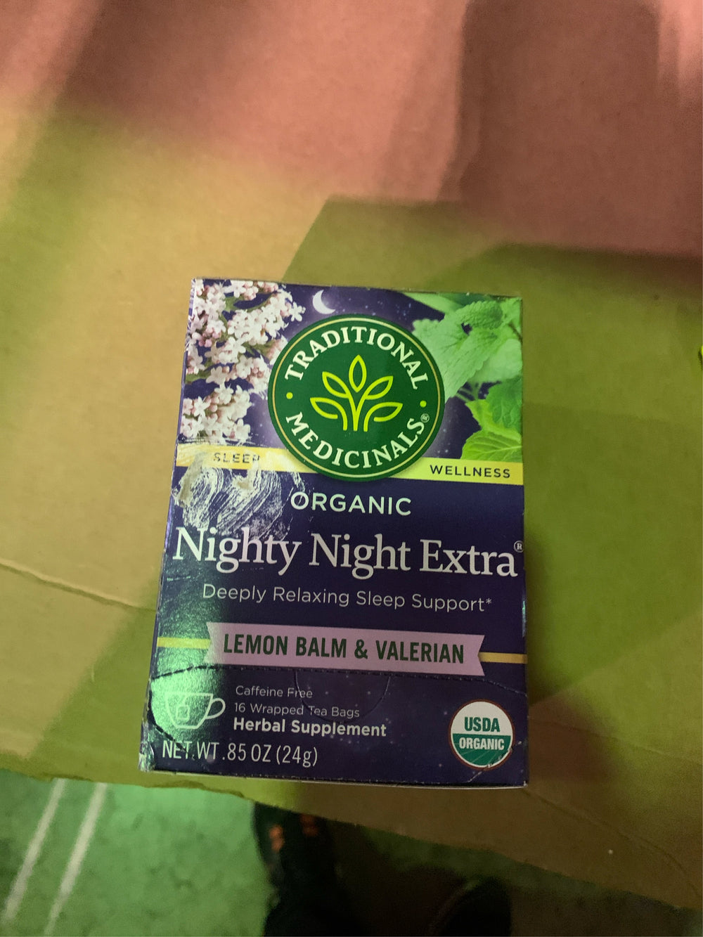 Traditional Medicinals Organic Nighty Night Valerian Herbal Tea - 16ct - K10-0123