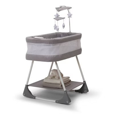 Simmons Kids' Shooting Star Rocking Bassinet with Airflow Mesh - Platinum - B12 - 1517