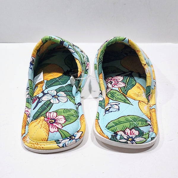 Vera Bradley Lemon Grove Travel Slippers Womens Medium 7-8 Slip on Mules Comfort -F5-0838 -F5-0839 -A4-1060