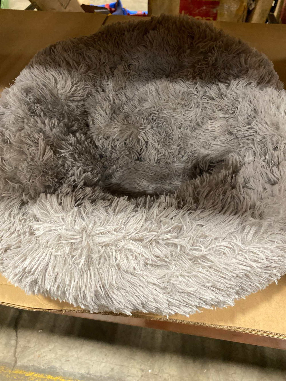 Calming Dog Bed & Cat Bed, Anti-Anxiety Donut Cuddler Warming Cozy Soft Round Fluffy Faux Fur Plush Cushion Bed for Small Medium Dogs and Cats - L9 - 1642