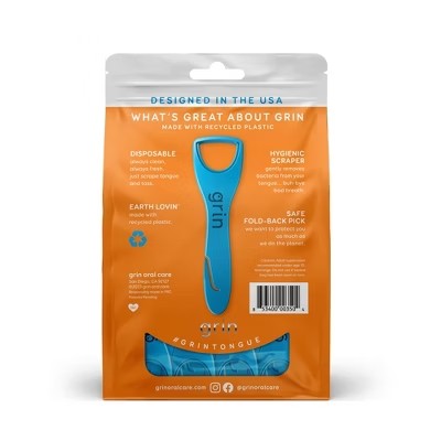 (Lot of 5) Grin Oral Care Tongue Cleaner - 48ct - G13 - 1187