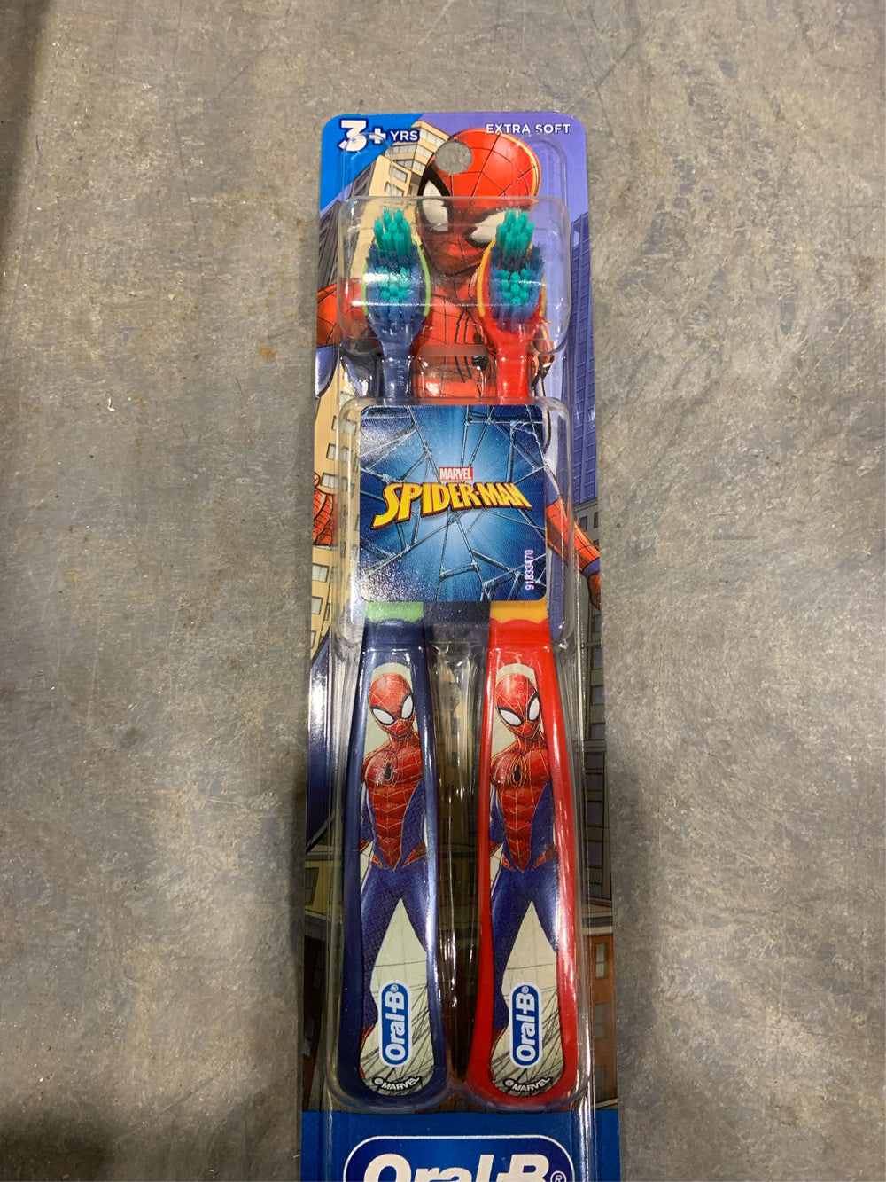 (Pack of 3) Oral-B Kid's Manual Toothbrush featuring Marvel's Spider-Man Soft Bristles for Children and Toddlers - 2ct (Graphics may vary) - C5 - 354 -C6-1138 -C6-1139 -C7-1150