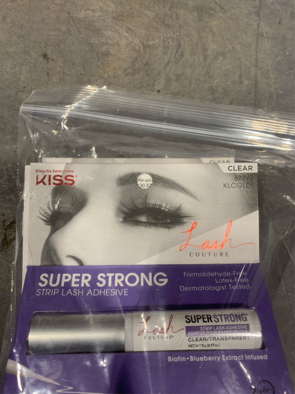 3 pac KISS Products Lash Couture Super Strong False Eyelashes Adhesive - Clear - 0.17oz -B13-1344