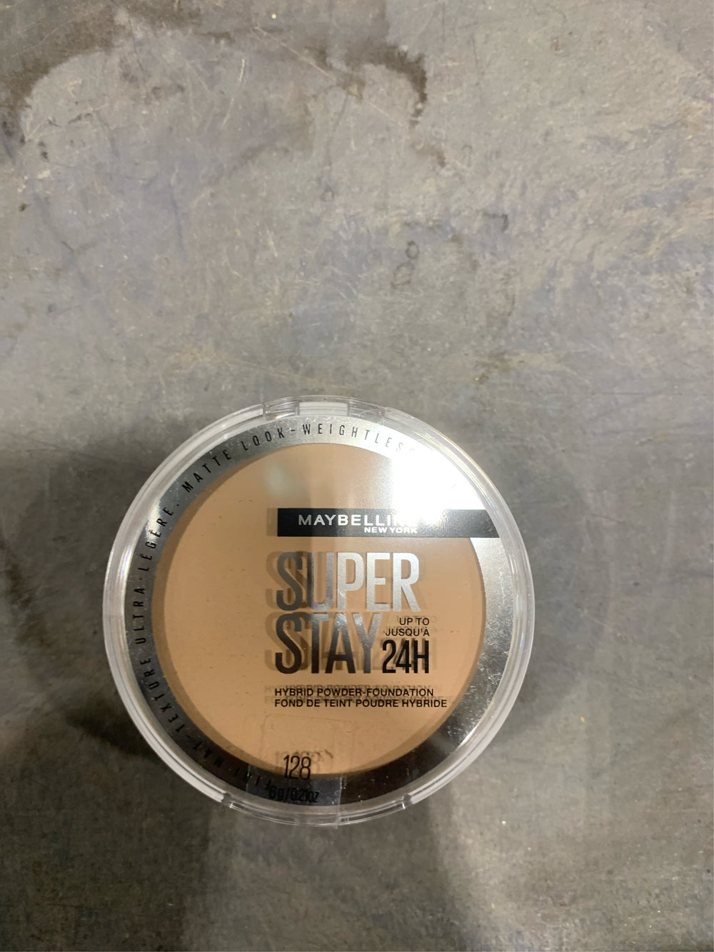 Maybelline Super Stay Matte 24HR Hybrid Pressed Powder Foundation - 128- 0.21 oz: Noncomedogenic, Buildable Coverage, Suitable for All Skin Types -B8-0552