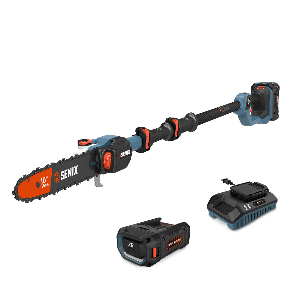 SENIX 60-volt Max 10-in 3 Ah Battery Pole Saw (Battery and Charger Included) 1886
