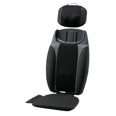 HoMedics 2-in-1 Shiatsu Massaging Seat Topper with Removable Cordless Massage Pillow, Heat and Vibrating Massage Pad for Home or Office, Full Body Massage with Adjustable Settings 307 - D3