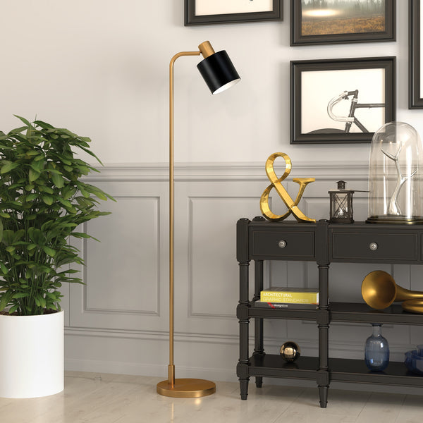 Hailey Home Thew 65-in Brass Standard Floor Lamp with Metal Shade - H9 - 1212