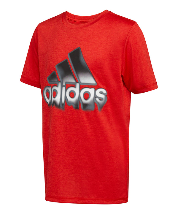 Red & Black 'Adidas' Solar Logo Tee Boys Size M 10/12 - B6 - 1587