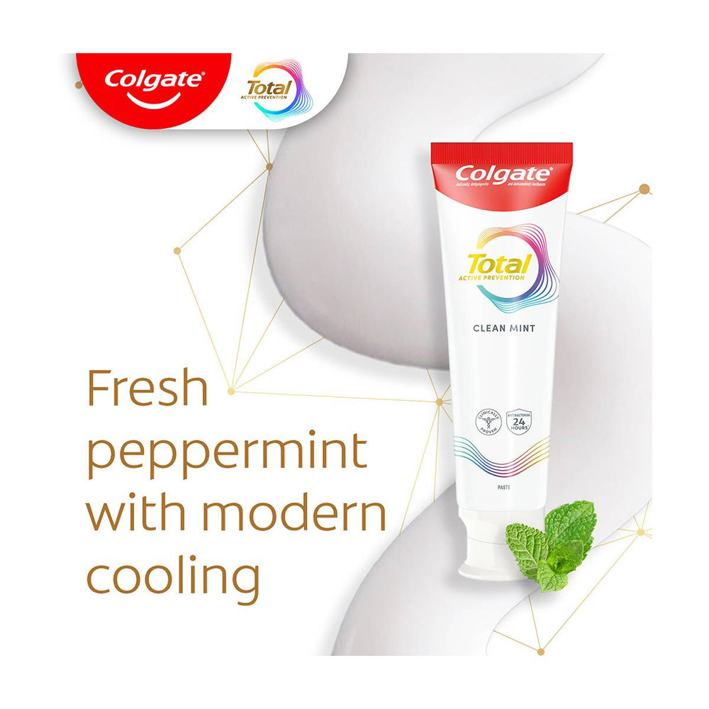 Colgate Total Active Prevention Clean Mint Toothpaste, 5.1 oz, 2 pk - F3 - 821