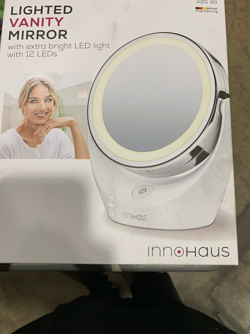 5x Magnifying Double-Sided Cosmetic Vanity Makeup Mirror Illuminated LED Lights 360  Degree Swivel Rotation On/Off Button Chrome Finish Cordless - K7 - 205 -A7-0390 -E1-0648 -E2-0672 -E4-0753 -E4-0754 -A5-1102