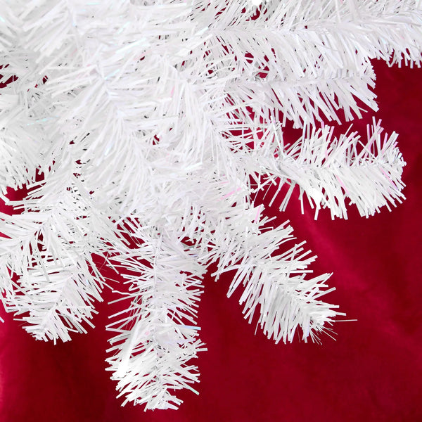 Best Choice Products 4ft Prelit Colored Christmas Tree Artificial Tree Holiday Decor w/ LED Lights - White Tinsel 1842