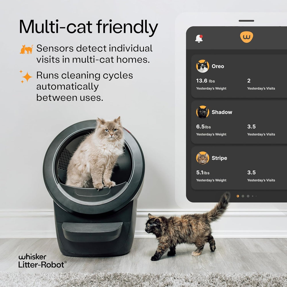 Litter-Robot 4 Supply Bundle by Whisker, Black - Automatic, Self-Cleaning Cat Litter Box, Includes Litter-Robot 4, 3 OdorTrap Refills, 10 Liners, 30 Cleaner Wipes, & 2 Carbon Filters 298 - D2