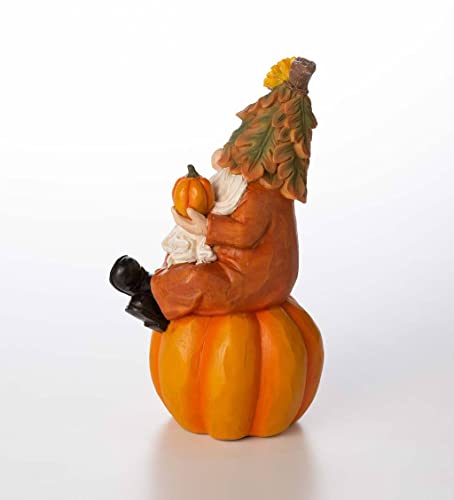Orange Happy Harvest Pumpkin Garden Gnome - F9 - 1897