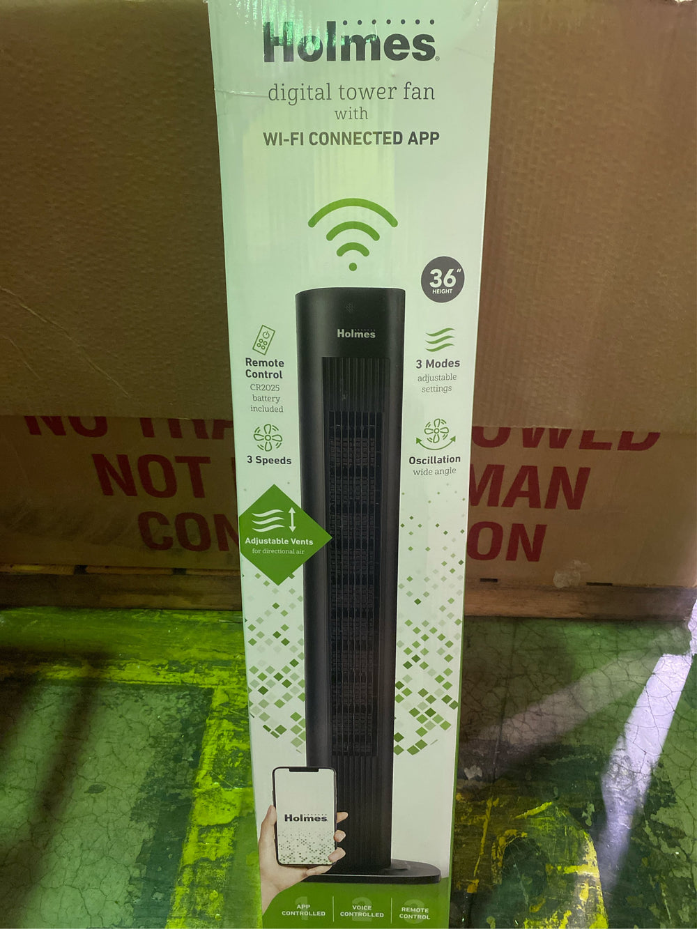36" Smart Tower Oscillating Fan Black - K12- 260