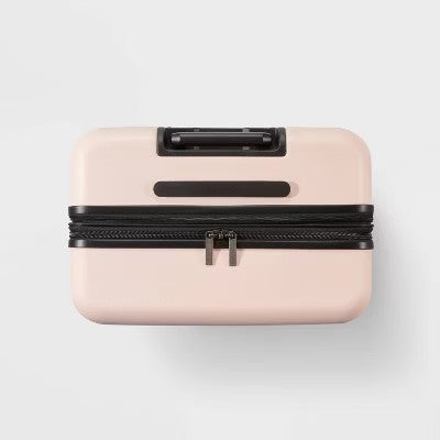 Hardside Large Checked Suitcase Pink - Open Story 1708