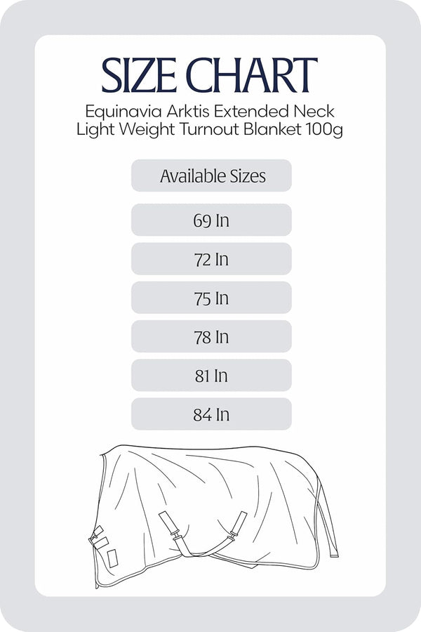 Equinavia Arktis Extended Neck Light Weight Turnout Blanket 100g - Deep Green - 78 in -A10-1258
