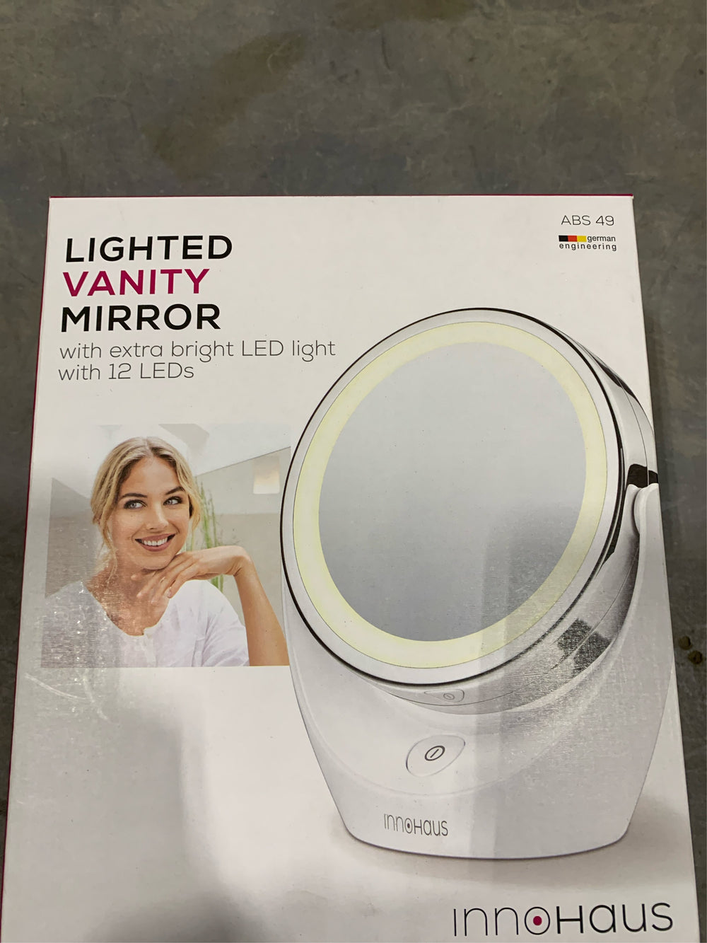 5x Magnifying Double-Sided Cosmetic Vanity Makeup Mirror Illuminated LED Lights 360  Degree Swivel Rotation On/Off Button Chrome Finish Cordless - K7 - 205 -A7-0390 -E1-0648 -E2-0672 -E4-0753 -E4-0754 -A5-1102 -B14-1345