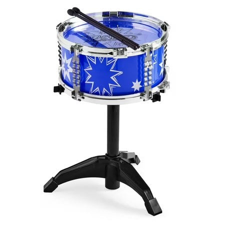 Best Choice Products 11-Piece Kids Starter Drum Set w/ Bass Drum, Tom Drums, Snare, Cymbal, Stool, Drumsticks - Blue - B1 - 1005