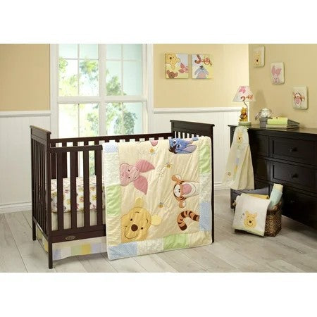 Disney Peeking Pooh 7-Piece Nursery Crib Bedding S