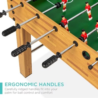 Best Choice Products 48in Competition Sized Soccer Foosball Table for Home, Game Room, Arcade w/ 2 Balls, 2 Cup Holders -D3-0336