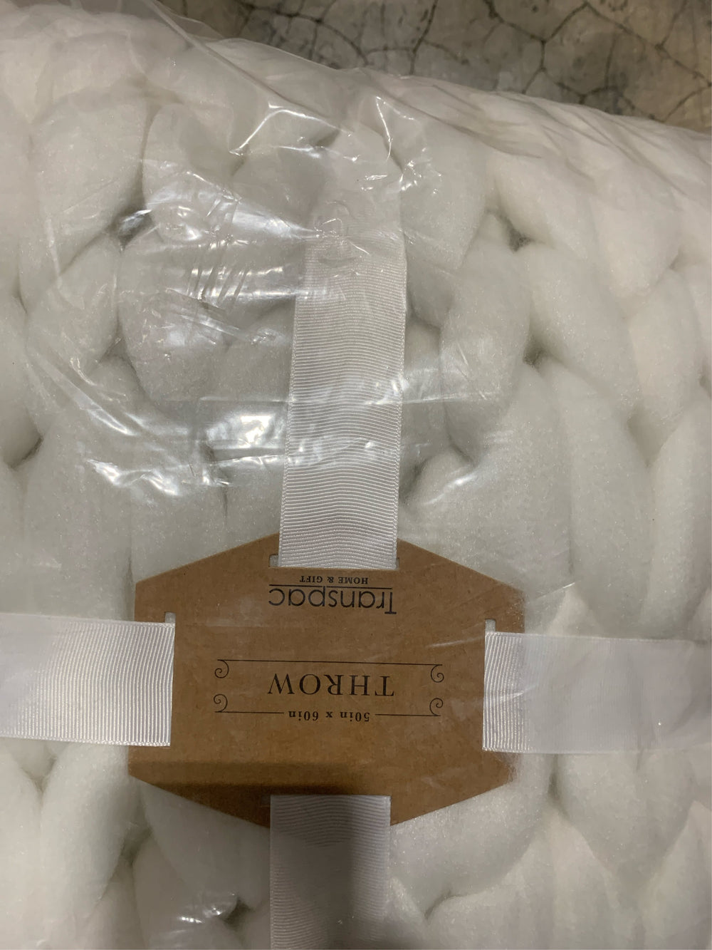 Transpac Polyester Creme Everyday Chunky Knitted Ivory Throw Blanket -A1-1067 -A1-1068 -J2-1377 -J2-1378