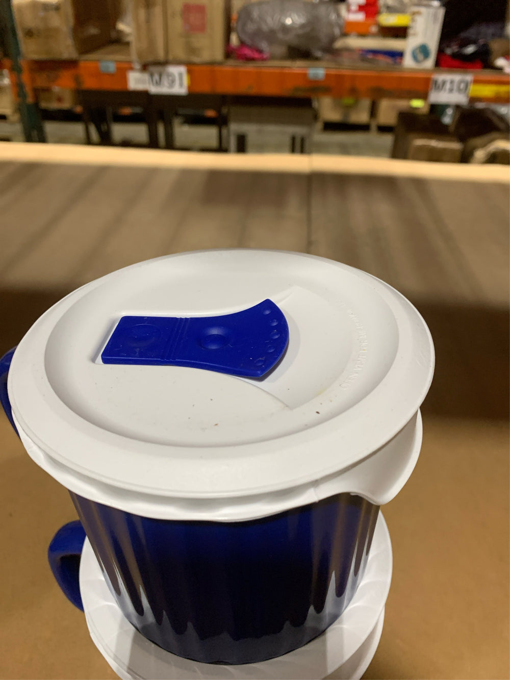 French White 20-Oz Blueberry Mug with Lid -F10-0143