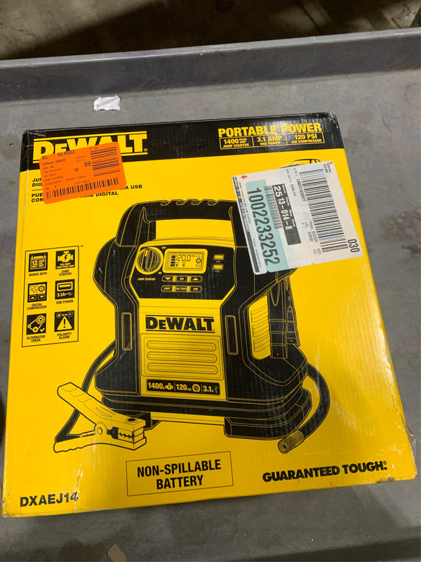 1400 Peak Amp Portable Car Jump Starter with Digital Compressor -C7-1183
