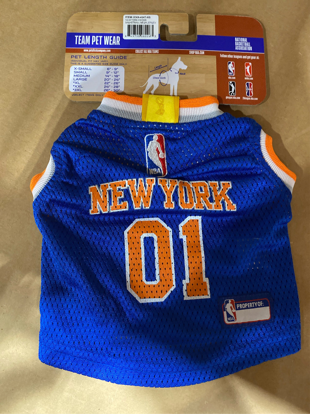 Pets First NBA New York Knicks Pet Jersey Size XS - L10 - 1649