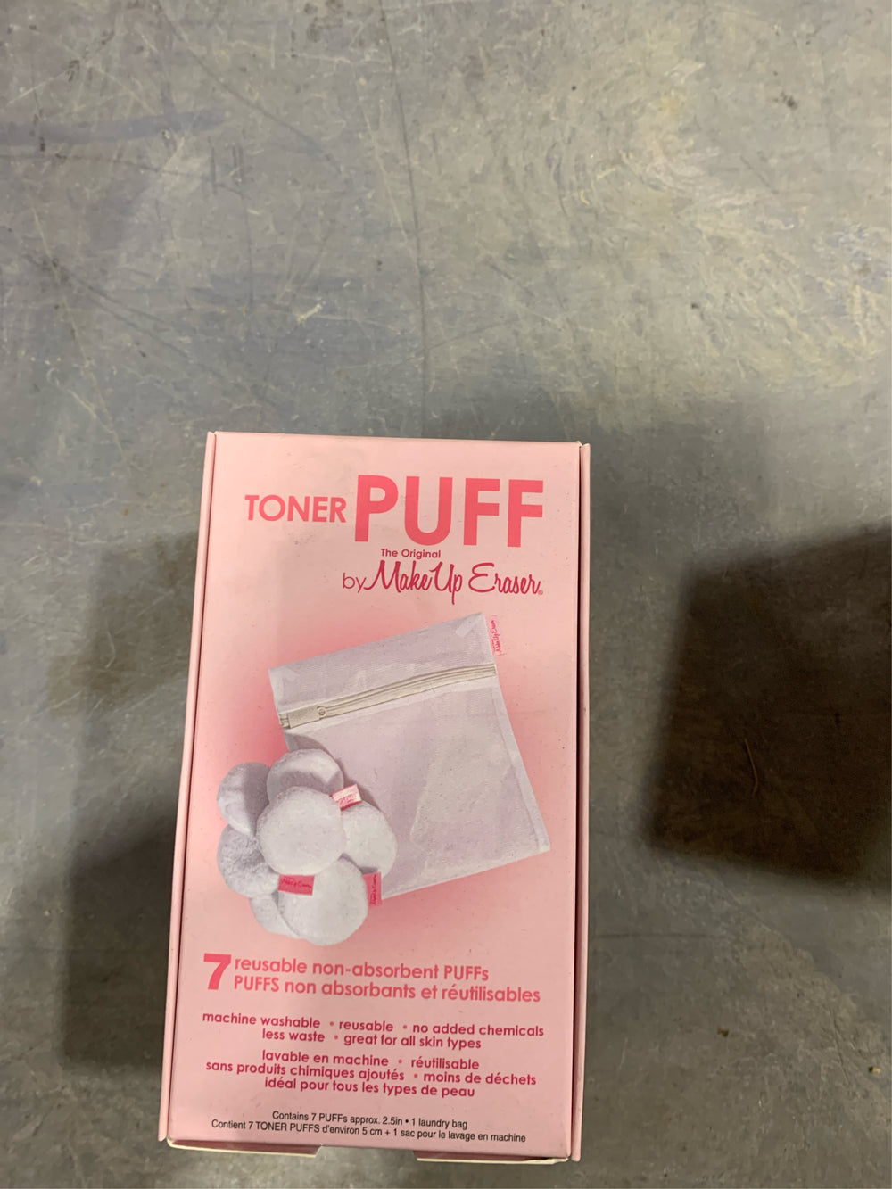 MakeUp Eraser Toner Puff 7pc Set, Reusable and Machine Washable Rounds, Laundry Bag Included -B7-0377 -B7-0378 -F2-0664 -B7-1188 -B7-1189