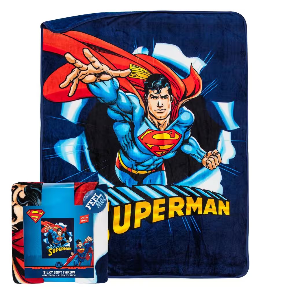 Superman Hero Burst Silk Touch Throw Blanket -F8-0101