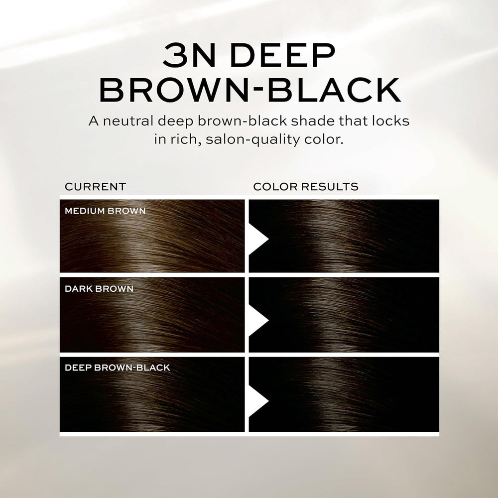 (Lot of 2) John Frieda Precision Foam Colour, Deep Brown Black 3N, Full-coverage Hair Color Kit, Anti-Fade Gray Coverage, Deep Color Saturation Hair Dye, 1 Application - L10 - 171