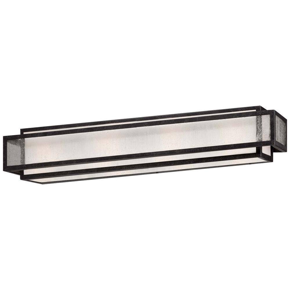4-Light Aged Black Charcoal Bath Light - B1 - 0311
