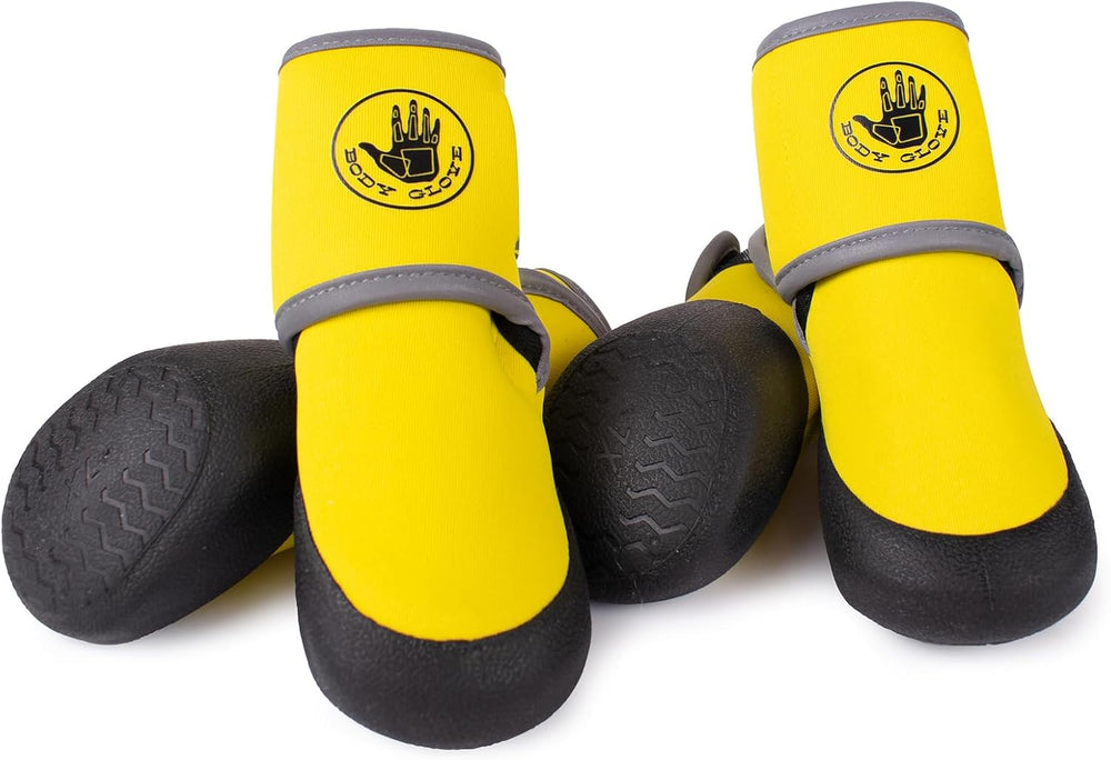 Body Glove Paw Protector Booties (Yellow, Large) -B7-0514